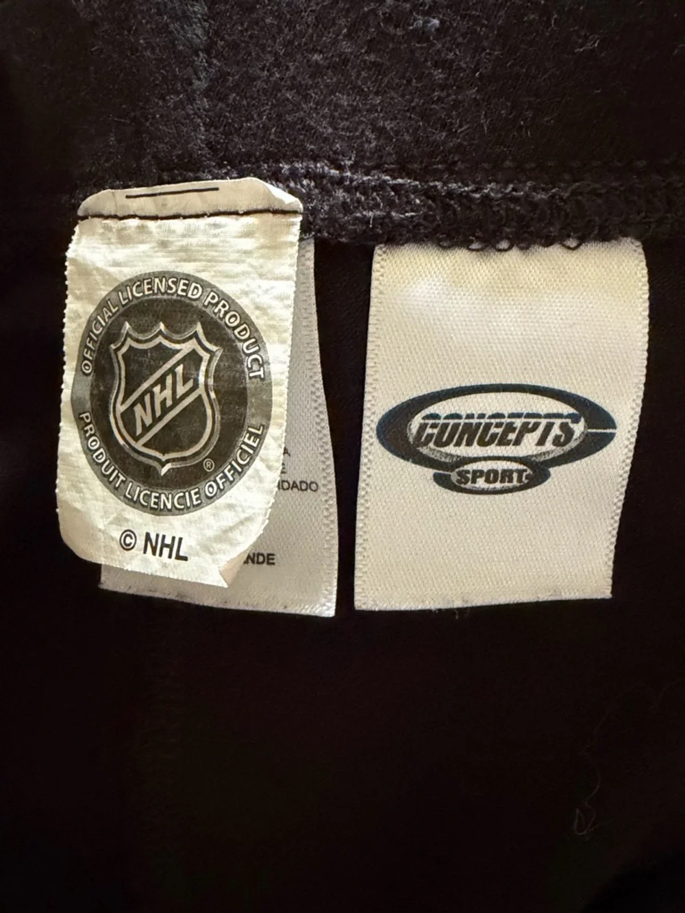 NHL Black Leggings with Orange Oilers Logo - Picture 3 of 4